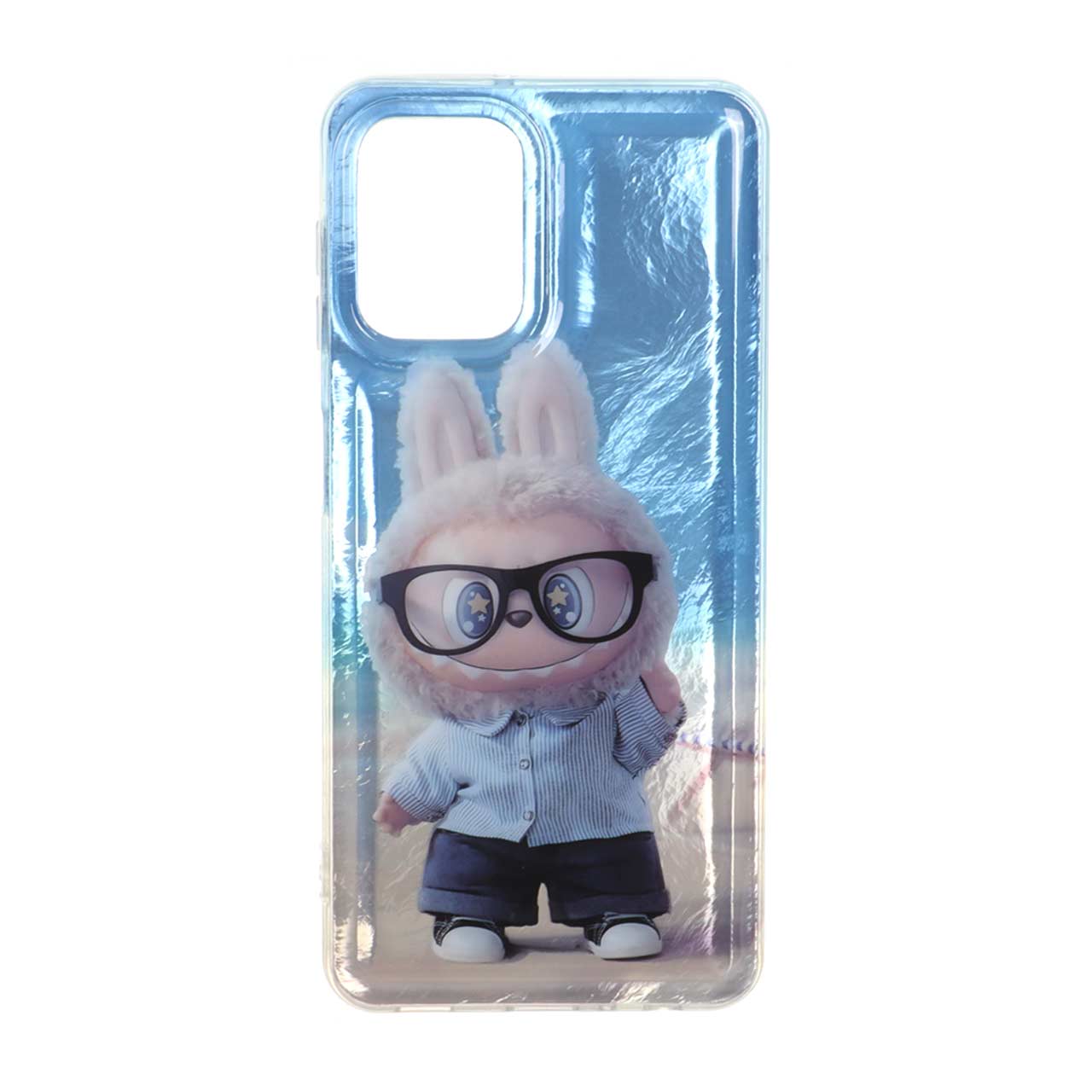 قاب اطلسی Labubu دور ژله ای Samsung Galaxy A22 4G / M22 / M32 4G / F22 - طرح 199