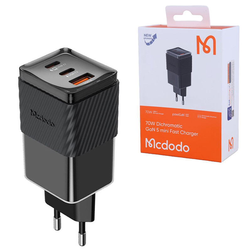شارژر دیواری 70 وات مک دودو CH-150 GAN 5 Mini QC4.0 PD 5A
