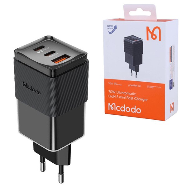 شارژر دیواری 70 وات مک دودو CH-150 GAN 5 Mini QC4.0 PD 5A