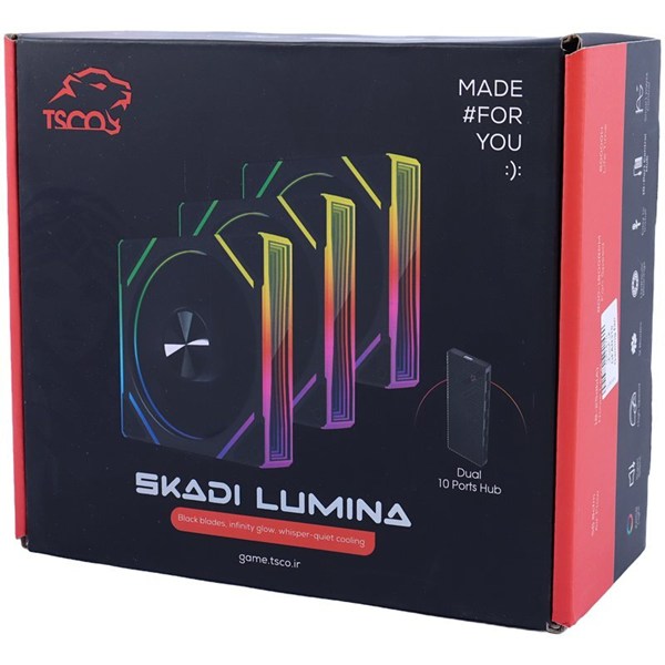 فن کیس تسکو Skadi Lumina GFAN 310 سایز 120 میلی متری بسته 3 عددی