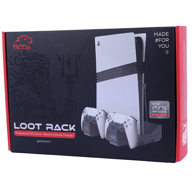 خنک کننده و شارژر دسته PS5/PS5 Slim/PS5 Pro تسکو TGS 18 LootRack