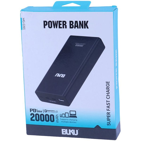 پاور بانک فست شارژ بوکو MG-G165 QC3.0 PD 25W ظرفیت 20000 میلی آمپر ساعت