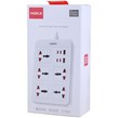 چند راهی 5 خانه هیسکا CH-5521 با کابل 2 متری + شارژر USB و Type-C