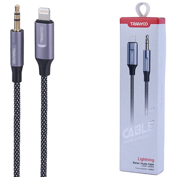 کابل تبدیل Lightning به AUX ترانیو T-E15 طول 1 متر