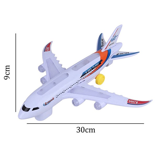 اسباب بازی هواپیما موزیکال چرخشی دودزا KH332-20 کد 301326