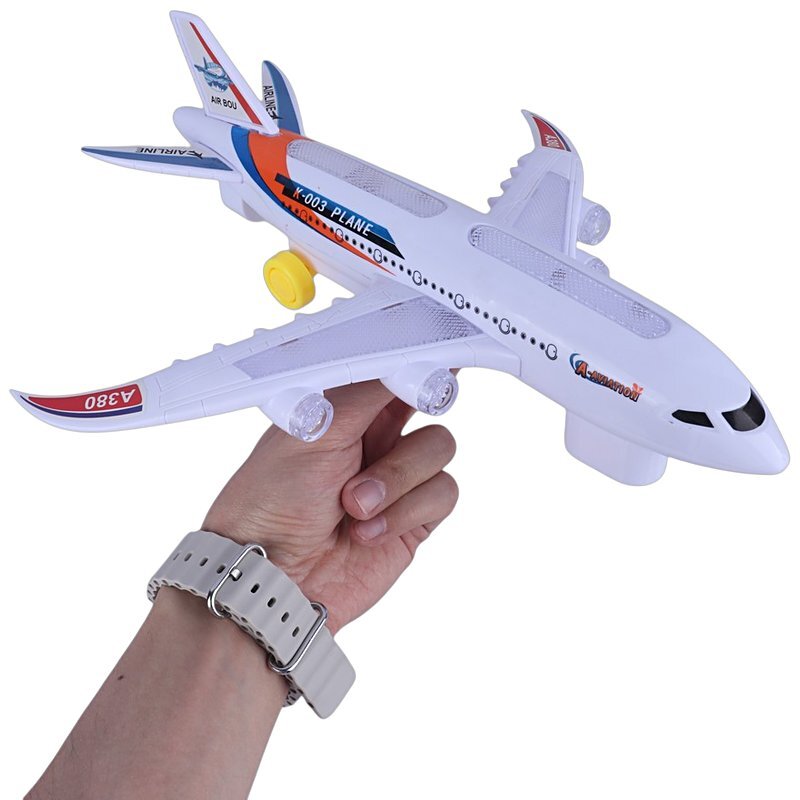 اسباب بازی هواپیما موزیکال چرخشی دودزا KH332-20 کد 301326