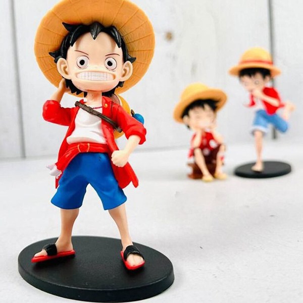 اکشن فیگور طرح One Piece Luffy کد 1955 بسته 3 عددی
