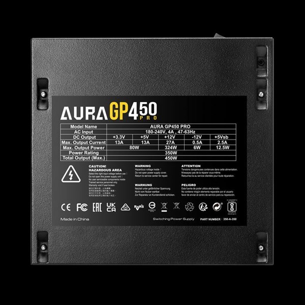 پاور 450 وات گیم دیاس Gamdias Aura GP450 Pro White
