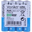 باتری چهارتایی نیم قلمی ونیکو Ultra Alkaline LR03 شرینک