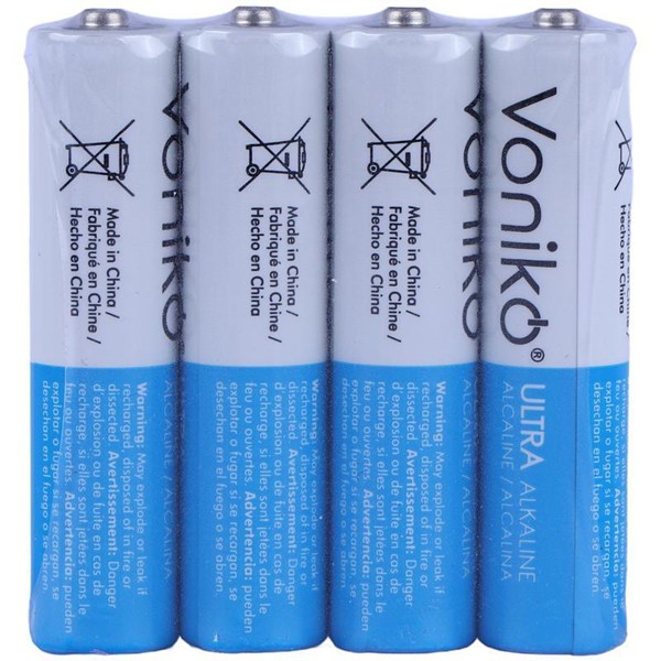 باتری چهارتایی نیم قلمی ونیکو Ultra Alkaline LR03 شرینک