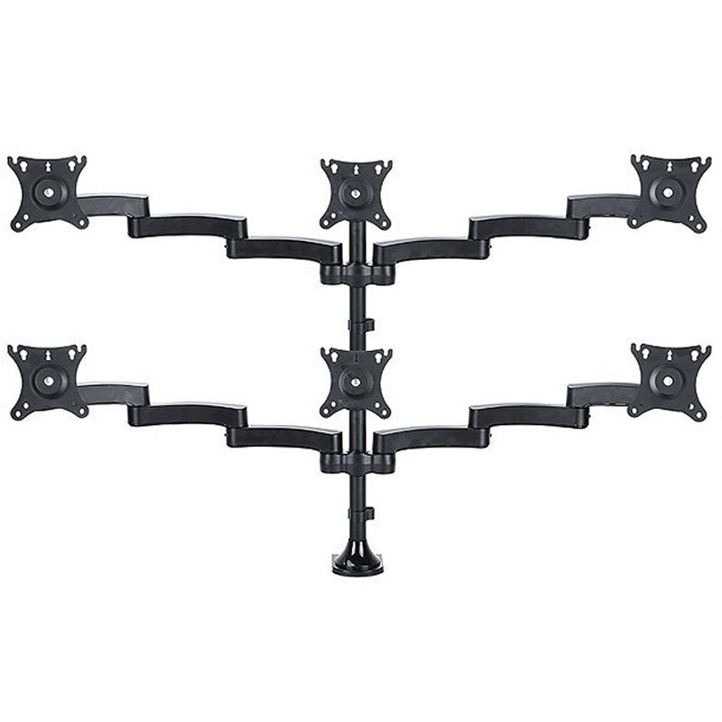 پایه رومیزی متحرک مانیتور شش تایی 17 تا 27 اینچ LCDARM LD-6