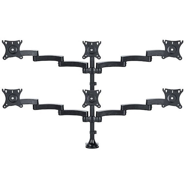 پایه رومیزی متحرک مانیتور شش تایی 17 تا 27 اینچ LCDARM LD-6