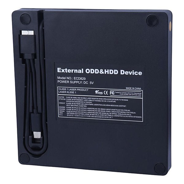 DVD رایتر اکسترنال اولترا تین Ultra Thin ECD829 Type-C / USB3.0