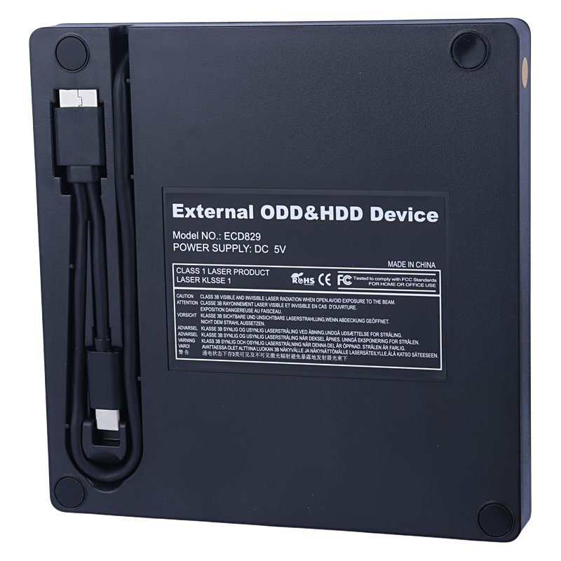DVD رایتر اکسترنال اولترا تین Ultra Thin ECD829 Type-C / USB3.0 کد 1