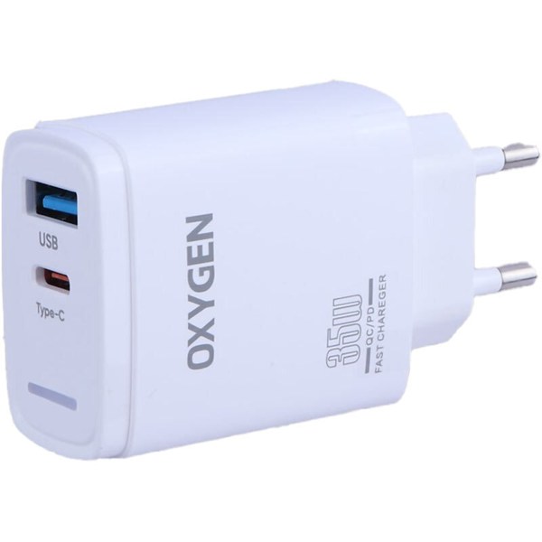 شارژر دیواری 35 وات اکسیژن CH-3 QC3.0 PD 3.5A
