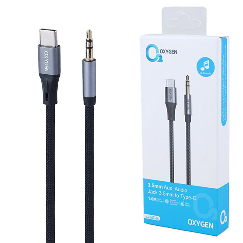 کابل تبدیل Type-C به AUX اکسیژن AUX-06 طول 1 متر
