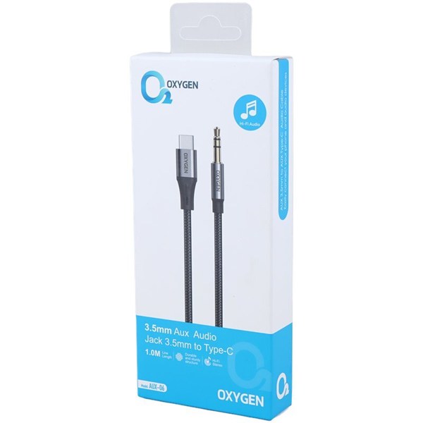 کابل تبدیل Type-C به AUX اکسیژن AUX-06 طول 1 متر