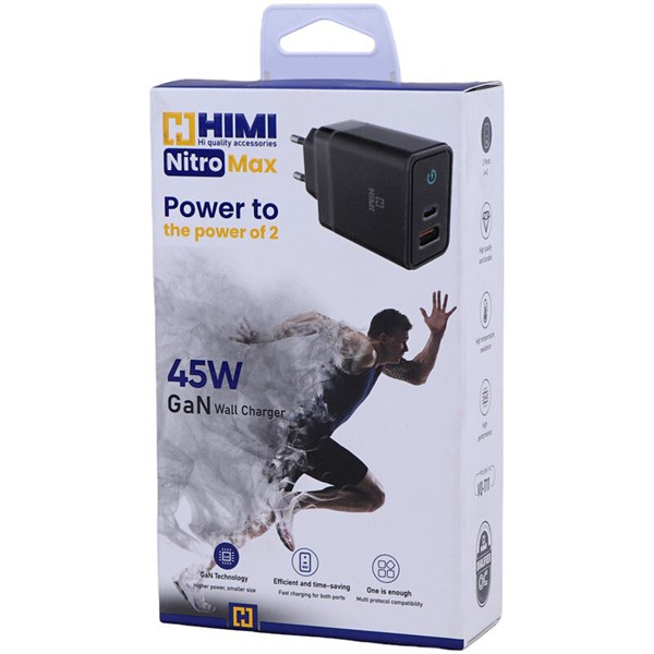 شارژر دیواری 45 وات هیمی Nitro Max VQ-T11 GaN PD 3A