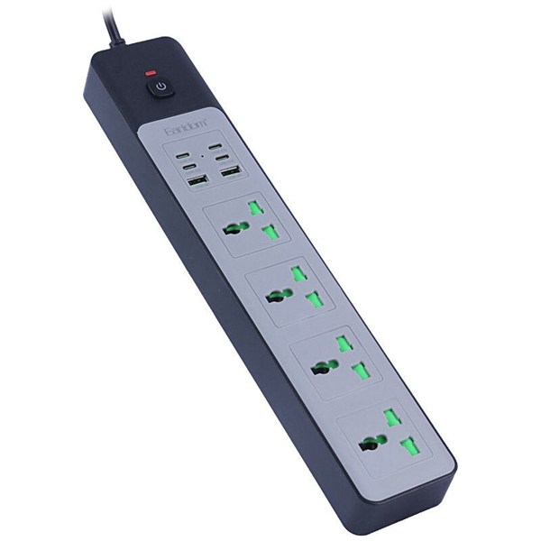 چند راهی 4 خانه ارلدام ES-SC27 با کابل 2 متری + شارژر USB و Type-C