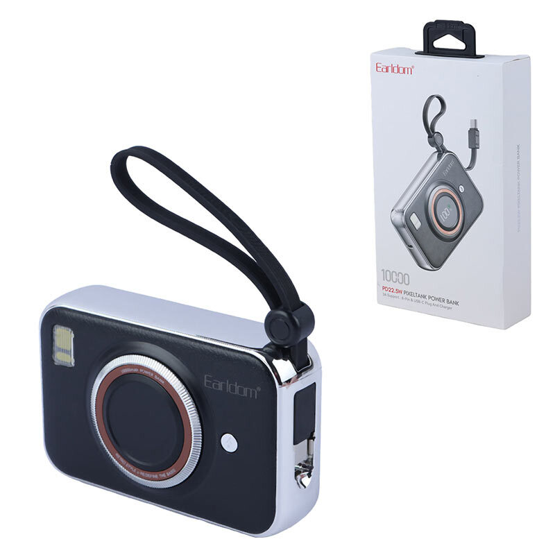 پاور بانک فست شارژ ارلدام ET-PD56 PD 22.5W ظرفیت 10000 میلی آمپر ساعت