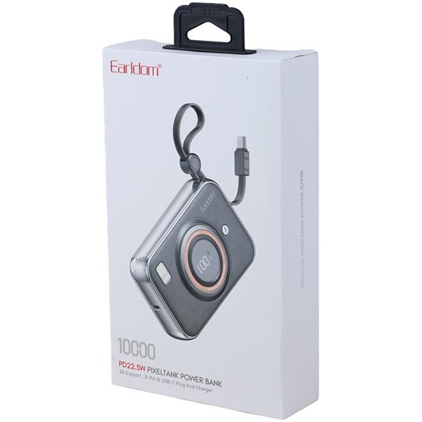 پاور بانک فست شارژ ارلدام ET-PD56 PD 22.5W ظرفیت 10000 میلی آمپر ساعت