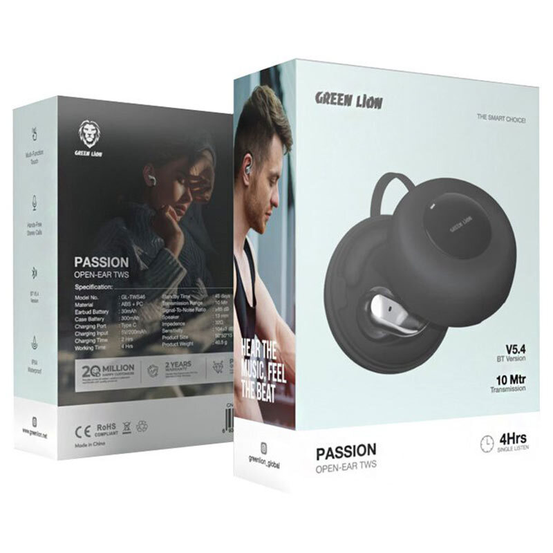 هندزفری بلوتوثی گرین لاین Passion Open-Ear TWS GNPSNOPTWSBK