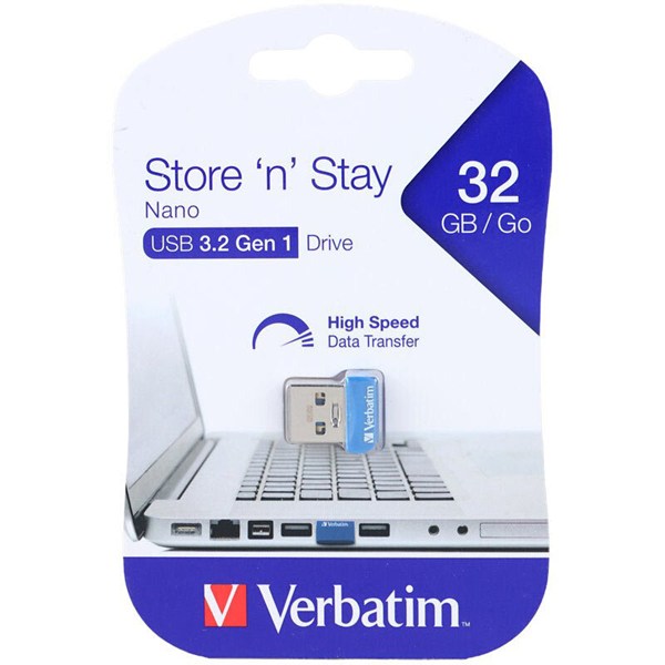 فلش 32 گیگ ورباتیم Verbatim Store N Stay Nano USB 3.2