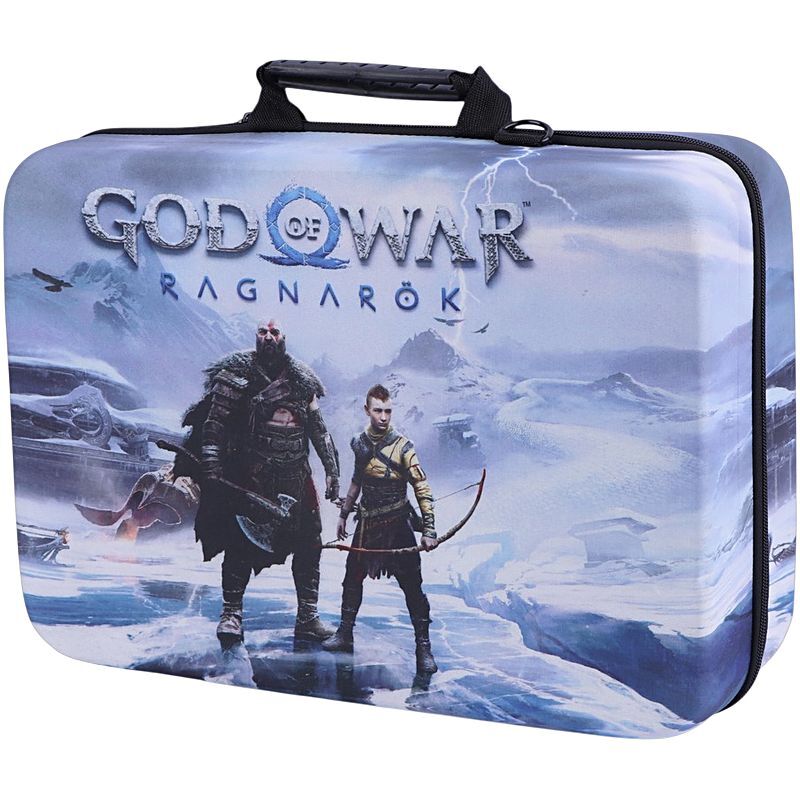کیف کنسول بازی PS5 Slim طرح God of War Ragnarok کد 3 + نگهدارنده هدست