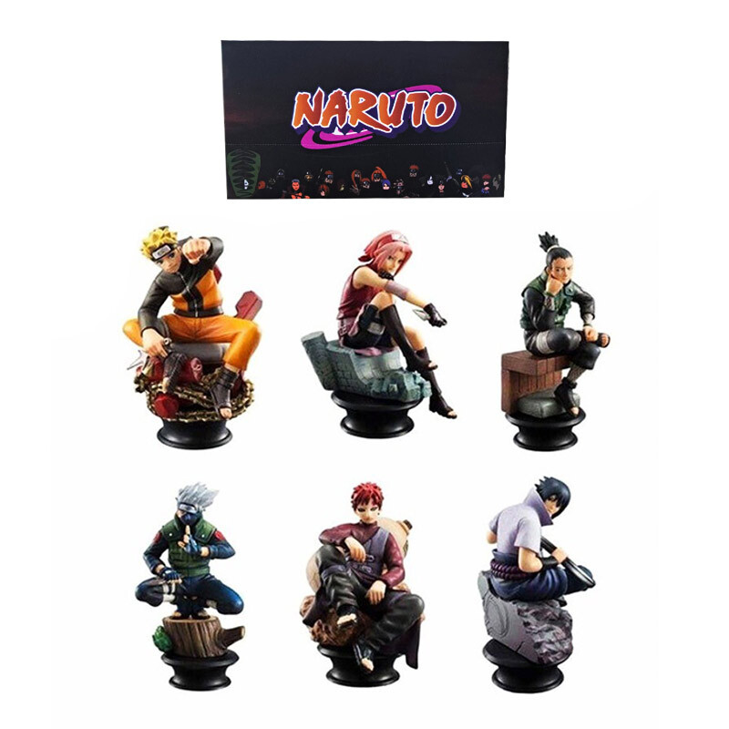 اکشن فیگور طرح Naruto نشسته کد 2087 بسته 6 عددی