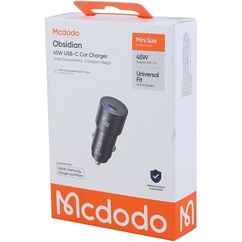 شارژر فندکی 45 وات مک دودو Obsidian CC-534