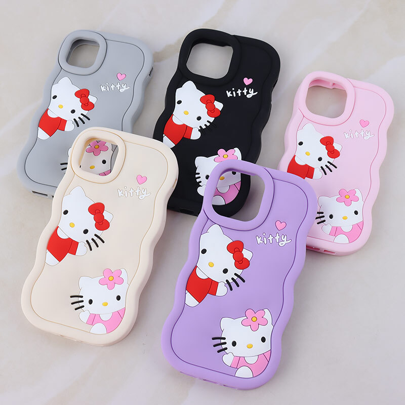 قاب سیلیکونی موج دار طرح Kitty