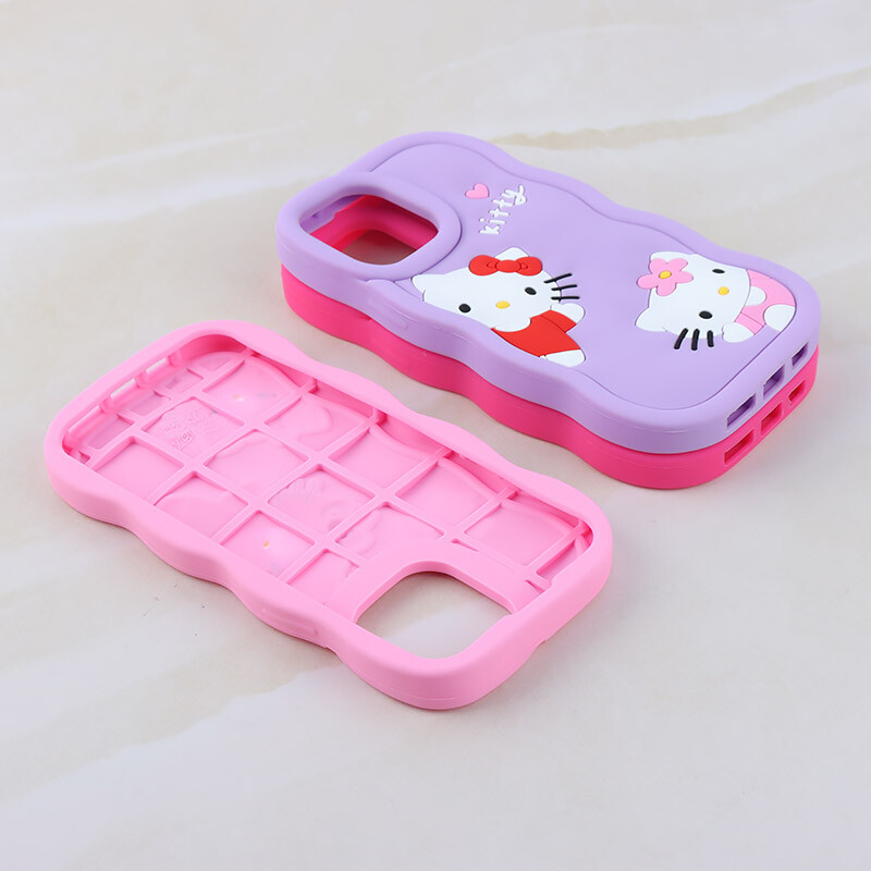 قاب سیلیکونی موج دار طرح Kitty