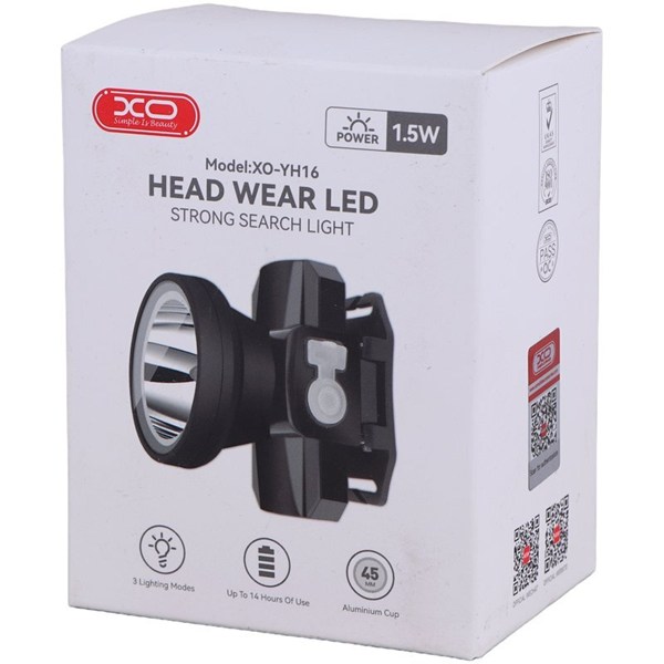 چراغ قوه پیشانی هدلایت شارژی XO XO-YH16