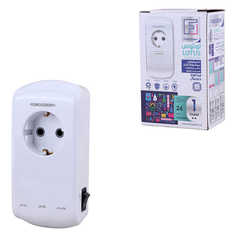 محافظ برق لباسشویی و ظرفشویی ارت دار فروزش Lotus LT100W