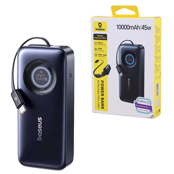 پاوربانک فست شارژ باسئوس EnerCore CR11 E0027G01 45W ظرفیت 10000 میلی آمپر ساعت