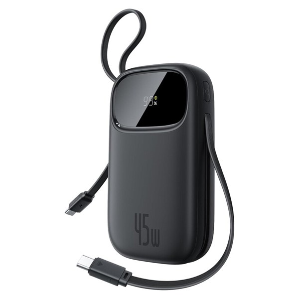 پاور بانک فست شارژ باسئوس QPow 3 P10082102 PD 45W ظرفیت 10000 میلی آمپر ساعت