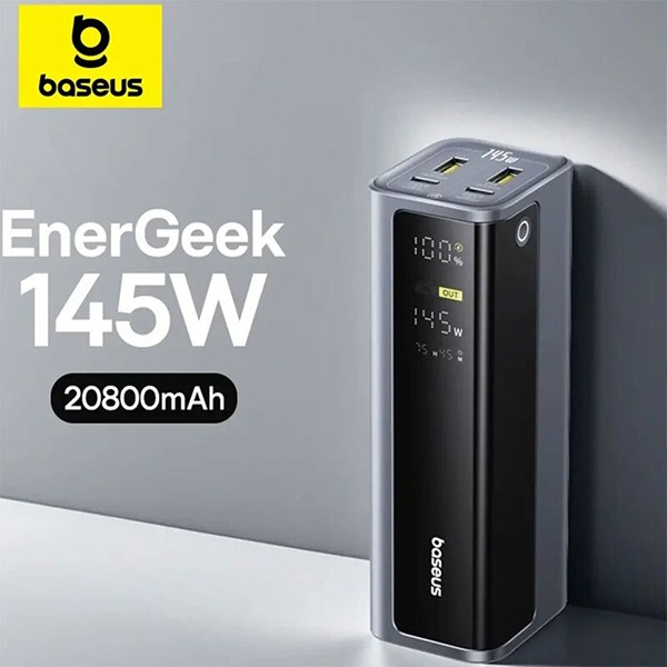 پاور بانک فست شارژ باسئوس EnerGeek GP12 PPAP-20E5 P10082109813 PD 100W ظرفیت 20800 میلی آمپر ساعت