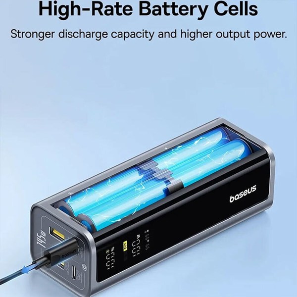 پاور بانک فست شارژ باسئوس EnerGeek GP12 PPAP-20E5 P10082109813 PD 100W ظرفیت 20800 میلی آمپر ساعت