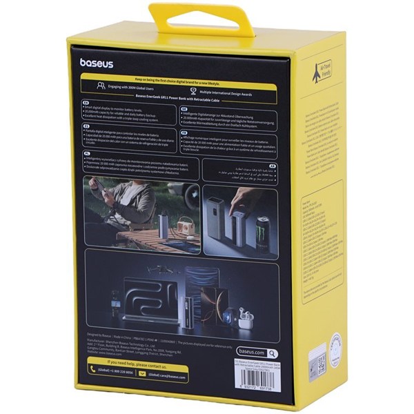 پاور بانک فست شارژ باسئوس EnerGeek GR11 PPCJB-20E5 E0027B PD 100W ظرفیت 20000 میلی آمپر ساعت