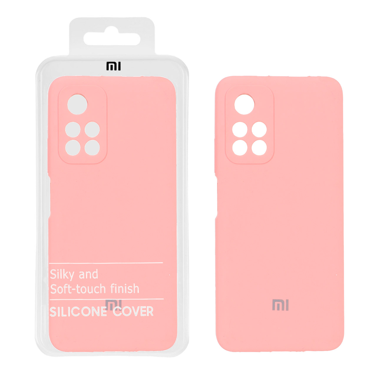قاب سیلیکونی پاک کنی اورجینال درجه یک Xiaomi Redmi Note 11 5G / Poco M4 Pro 5G - گلبهی (پک دار)
