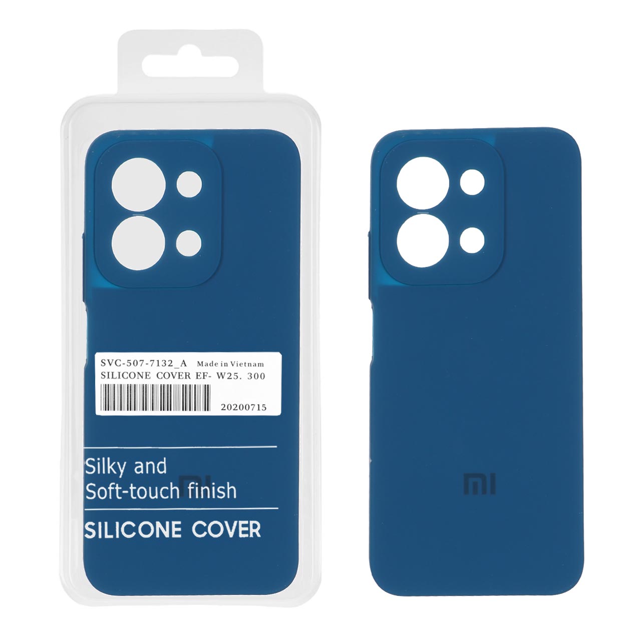 قاب سیلیکونی پاک کنی اورجینال Master Quality مدل Xiaomi Redmi 15C / Poco C85 - آبی کاربنی (پک دار)