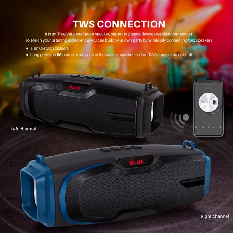 اسپیکر بلوتوثی نیو ریکسینگ NR-6012M + میکروفون