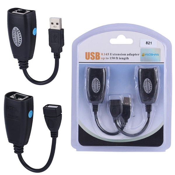 مبدل افزایش طول USB تحت شبکه انوشان A-821 طول 45 متر
