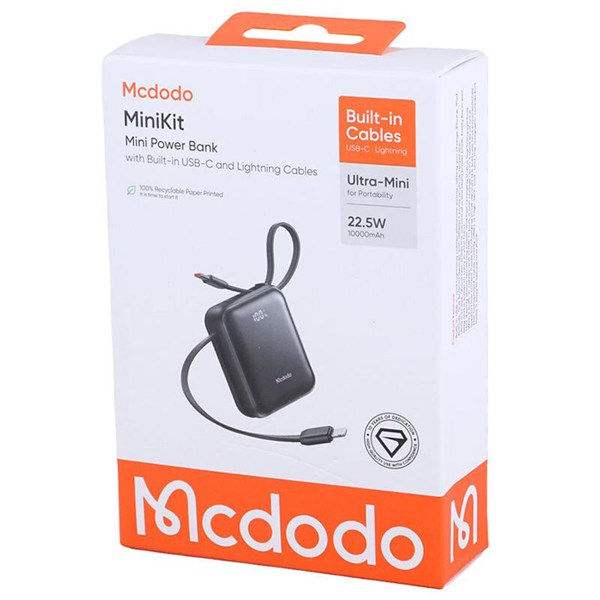 پاور بانک فست شارژ مک دودو Minikit MC-862 PD 22.5W ظرفیت 10000 میلی آمپر ساعت