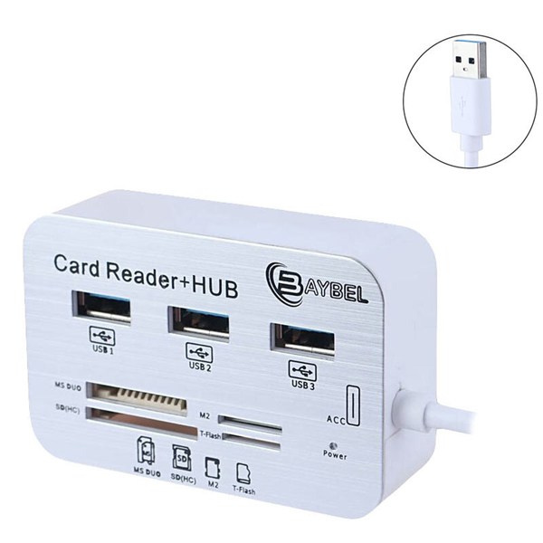 هاب 7 پورت USB 3.0 بایبل H-97