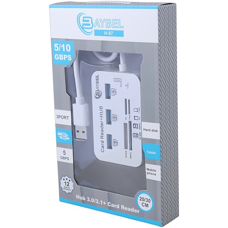 هاب 7 پورت USB 3.0 بایبل H-97
