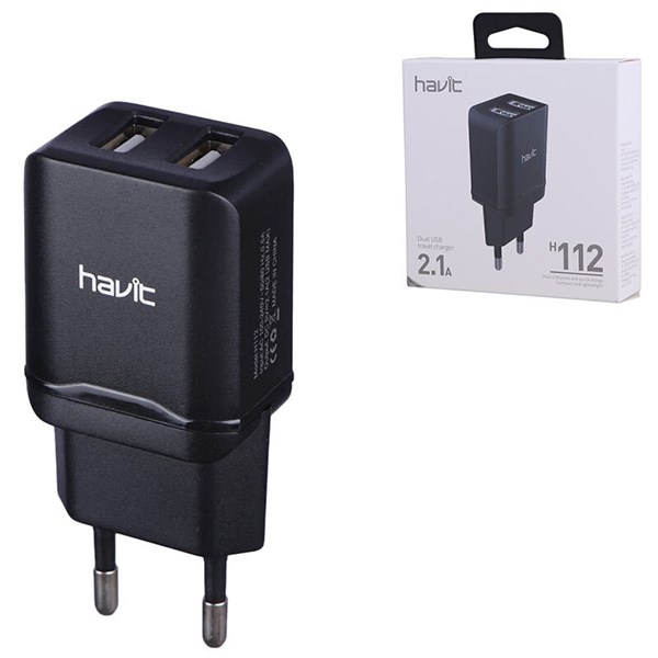 شارژر دیواری 10.5 وات هویت H112 2.1A