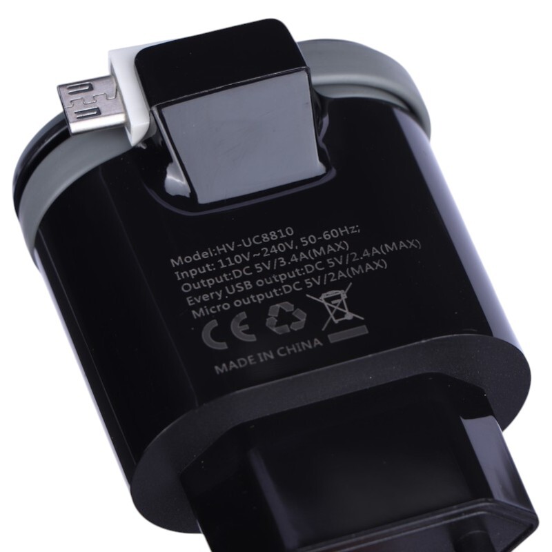 شارژر دیواری سیم وصل 17 وات هویت HV-UC8810 3.4A