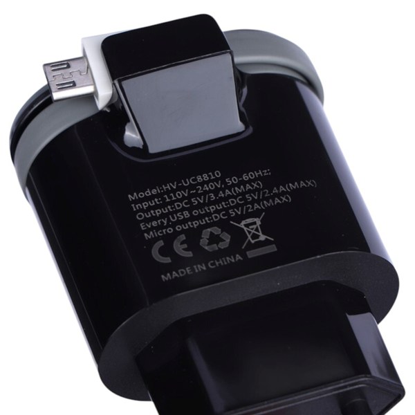 شارژر دیواری سیم وصل 17 وات هویت HV-UC8810 3.4A
