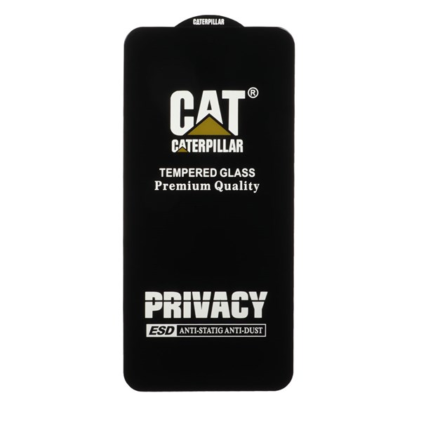 محافظ صفحه نمایش شیشه ای Full Cover Privacy Caterpillar - ESD مدل Samsung Galaxy A14 / M14 / F14 / A22 5G  - مشکی (بدون پک)